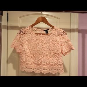Pink lace crop top(unworn)
